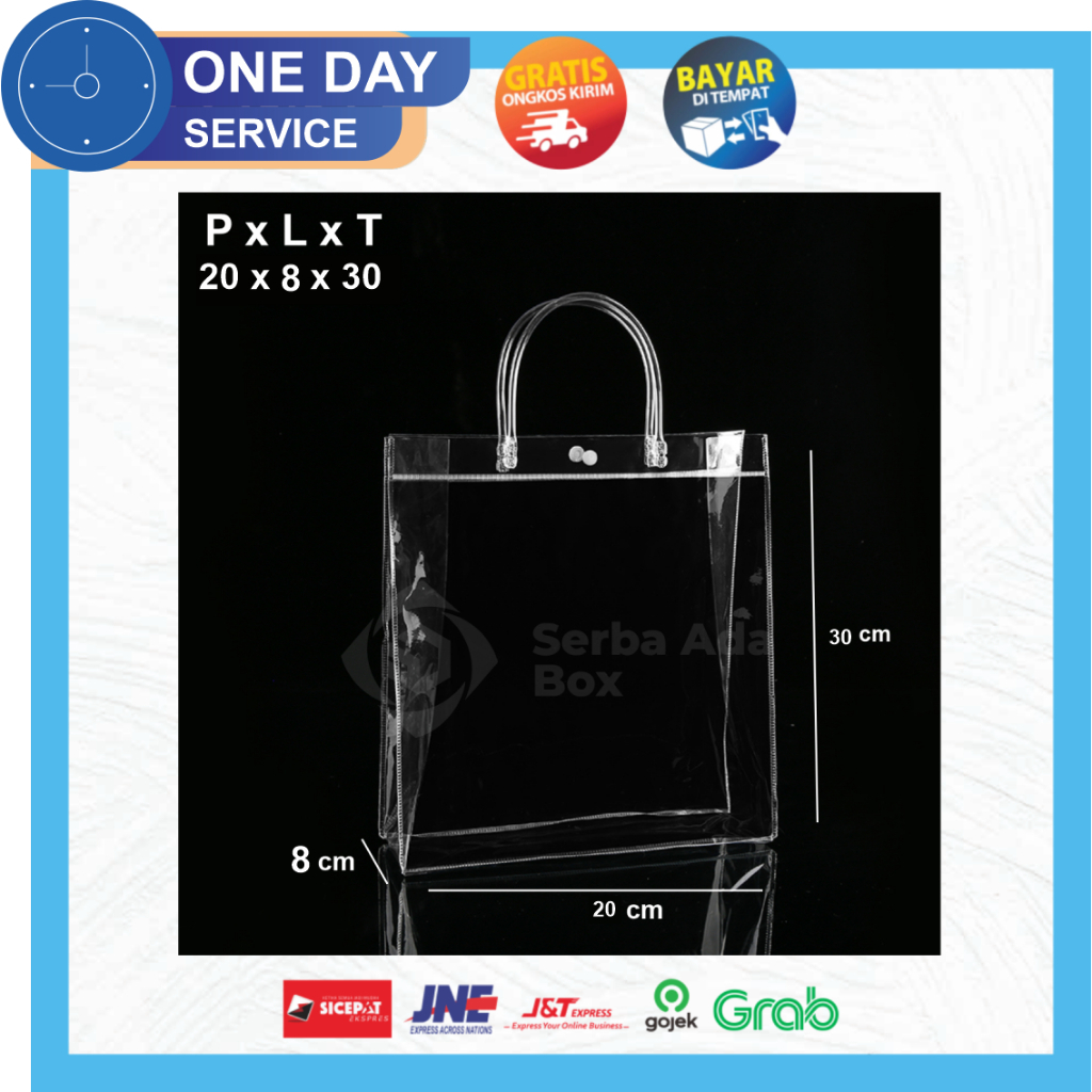

TAS mika TRANSPARAN | SHOPPING BAG | TAS POLOS | TAS MIKA | TAS PVC | TAS HAMPERS 20 x 8 x 30 cm