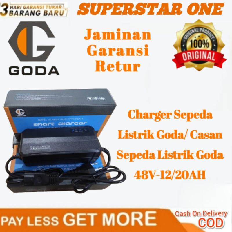 Charger Sepeda Listrik Goda/Casan Sepeda Listrik Goda 48V-12/20AH