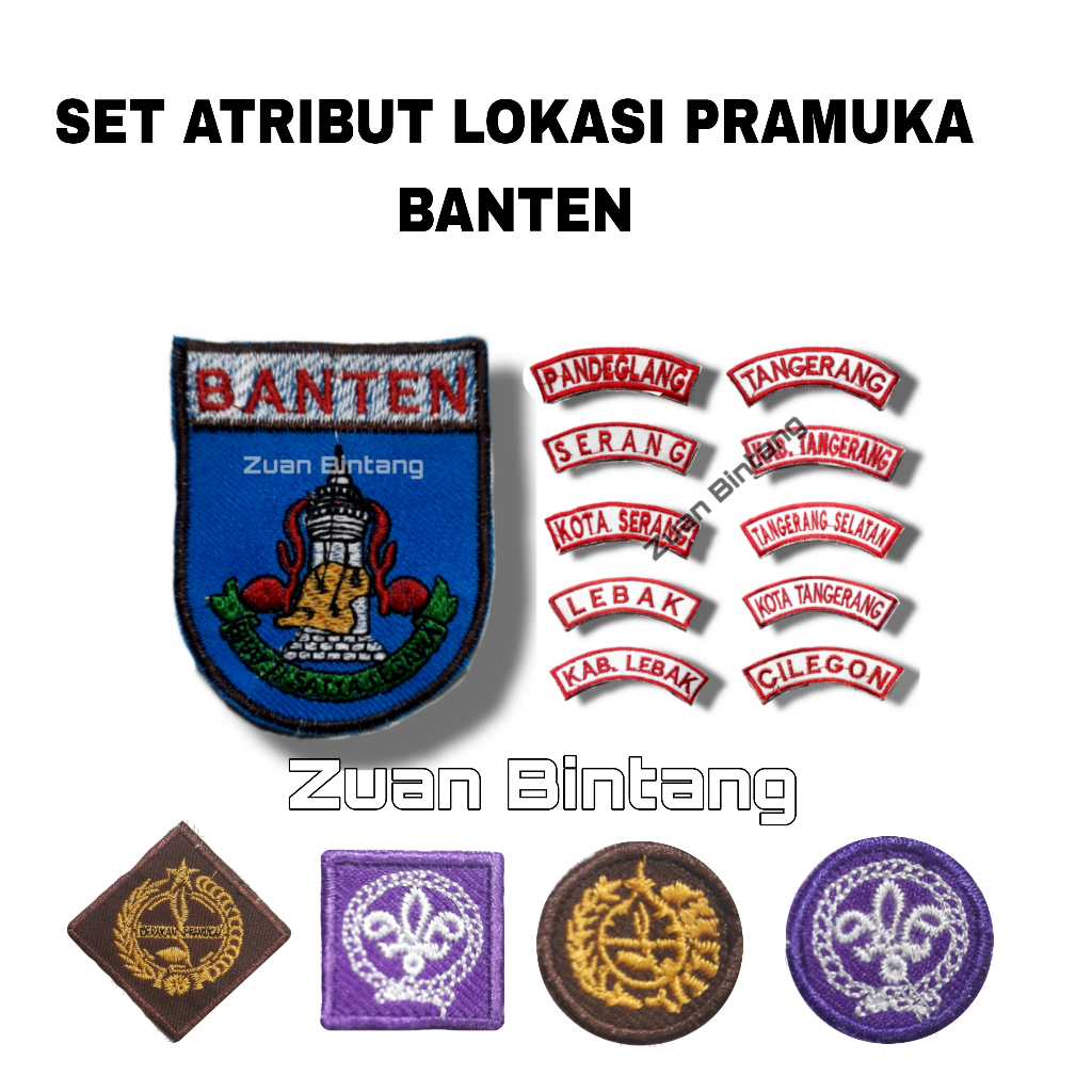 1 SET ATRIBUT PRAMUKA KWARDA KWARTIR BANTEN/ATRIBUT PRAMUKA BANTEN