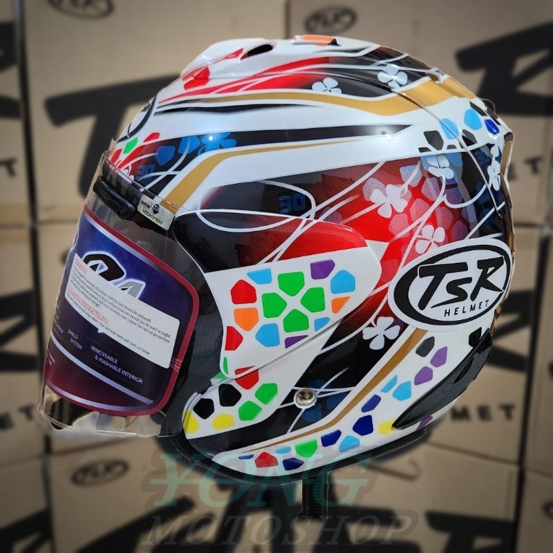 Helm TSR VZ RAM Nakagami GP2 Original Half Face TSR Helmet Ram5