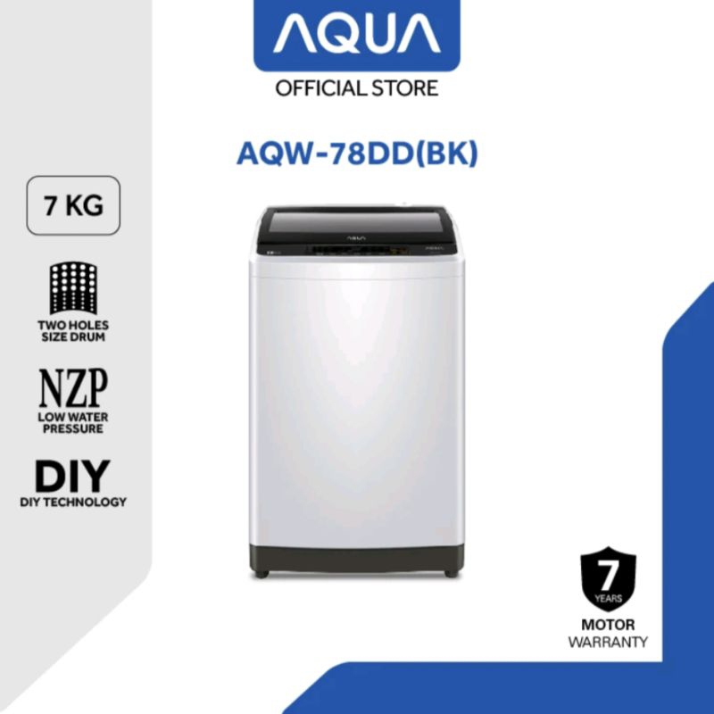 Mesin Cuci AQUA 1 Tabung AQW 78DD AQUA Mesin Cuci 7KG Mesin Cuci Otomatis