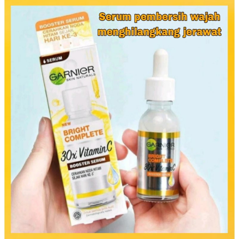 Garnier Bright Complete Vitamin C 30X Booster Serum Cekin Care-/15/30/50-100% ampun menghilangkan je