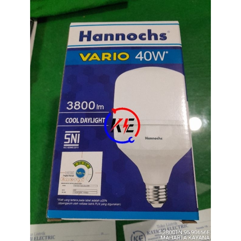 hannochs vario bohlam bola lampu led 40 watt