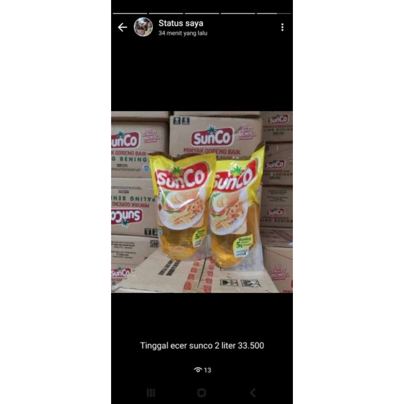 

minyak sunco 2liter/ minyak premium/ sunco refill 2L/ minyak bening