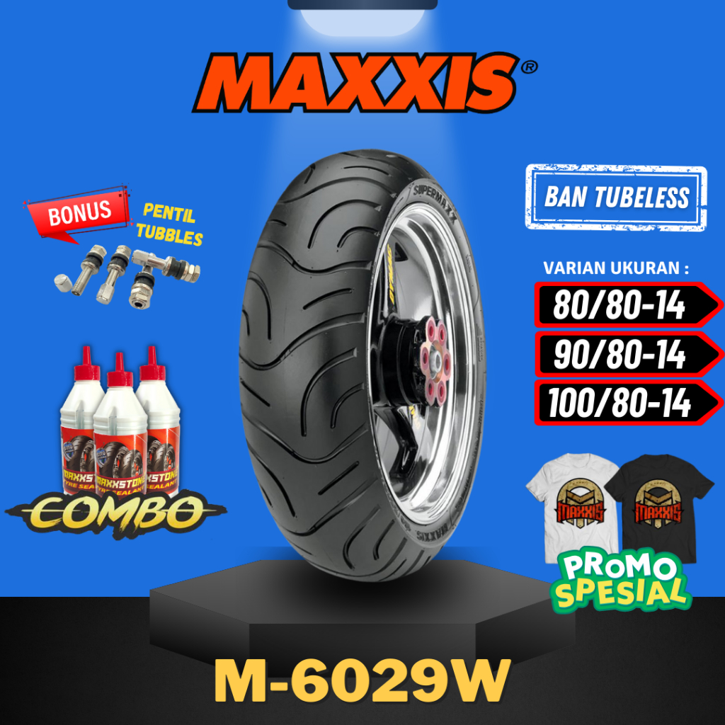 [READY COD] BAN MAXXIS M6029 / M6029W ( 80/80-14 / 90/80-14 / 100/80-14 ) BAN TUBELESS / BAN MOTOR MATIC / BAN HONDA / BAN YAMAHA