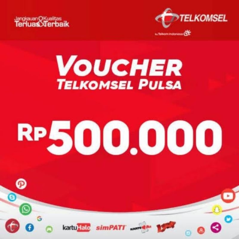 Voucher Telkomsel 500 Ribu