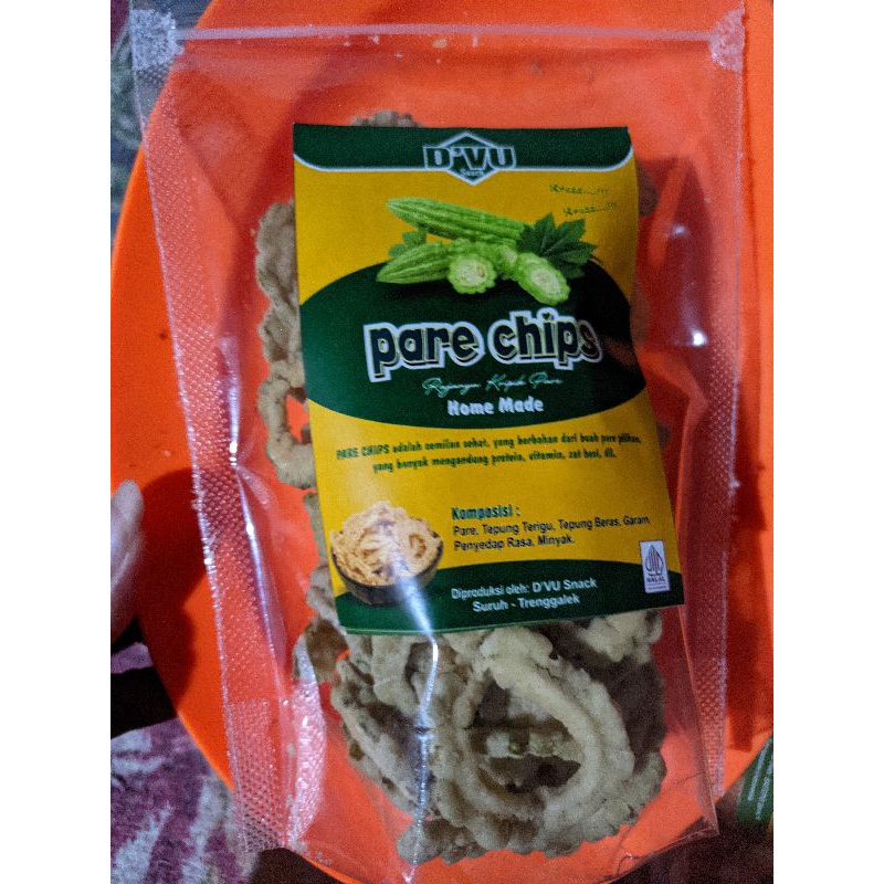 

keripik pare 250gr pare cips cemilan kekinian