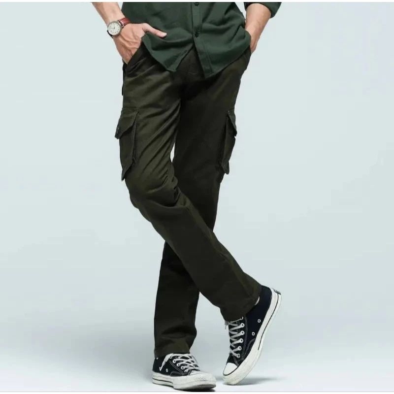 CELANA CARGO PANJANG PRIA AMERICAN DRILL TEBAL