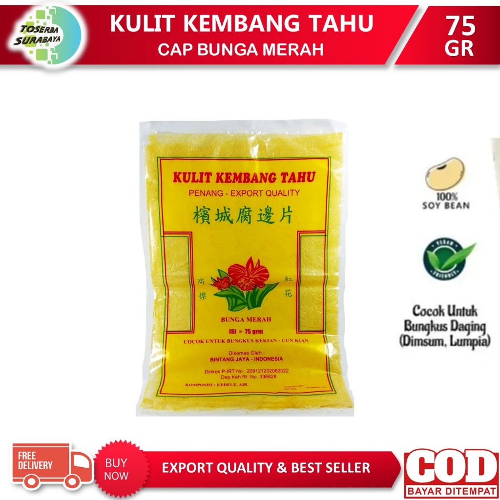 

KULIT KEMBANG TAHU Cap Bunga Merah 75gr - BEST SELLER