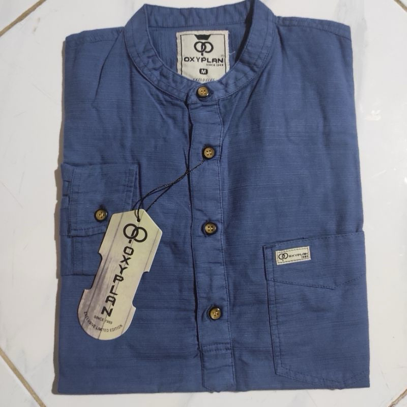 NEW TAG SEGEL Uk.L  - KEMEJA KOKO KEMKO PRIA ORIGINAL TERBARU LENGAN PANJANG OXYPLAN