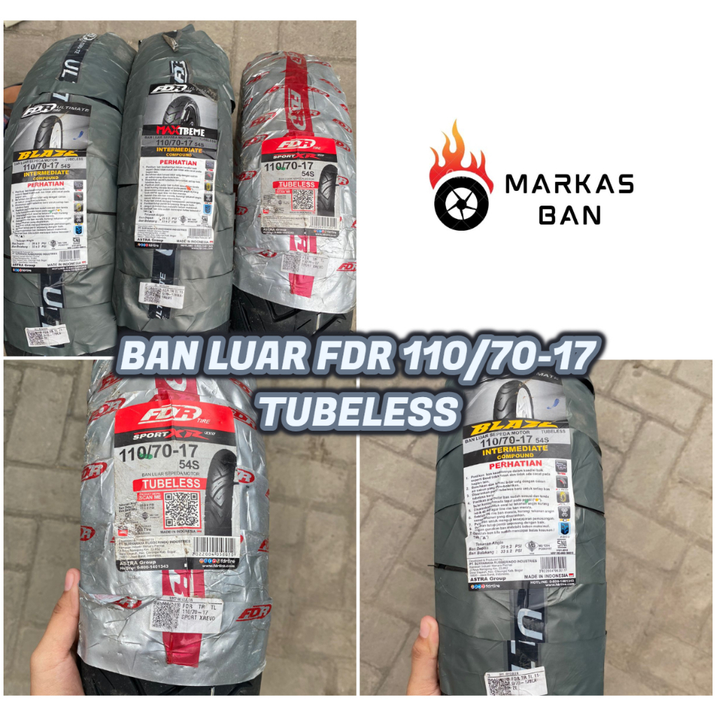 BAN LUAR FDR INTERMEDIATE COMPOUND 110/70-17 TUBELESS FDR 110/70-17 TUBLESS