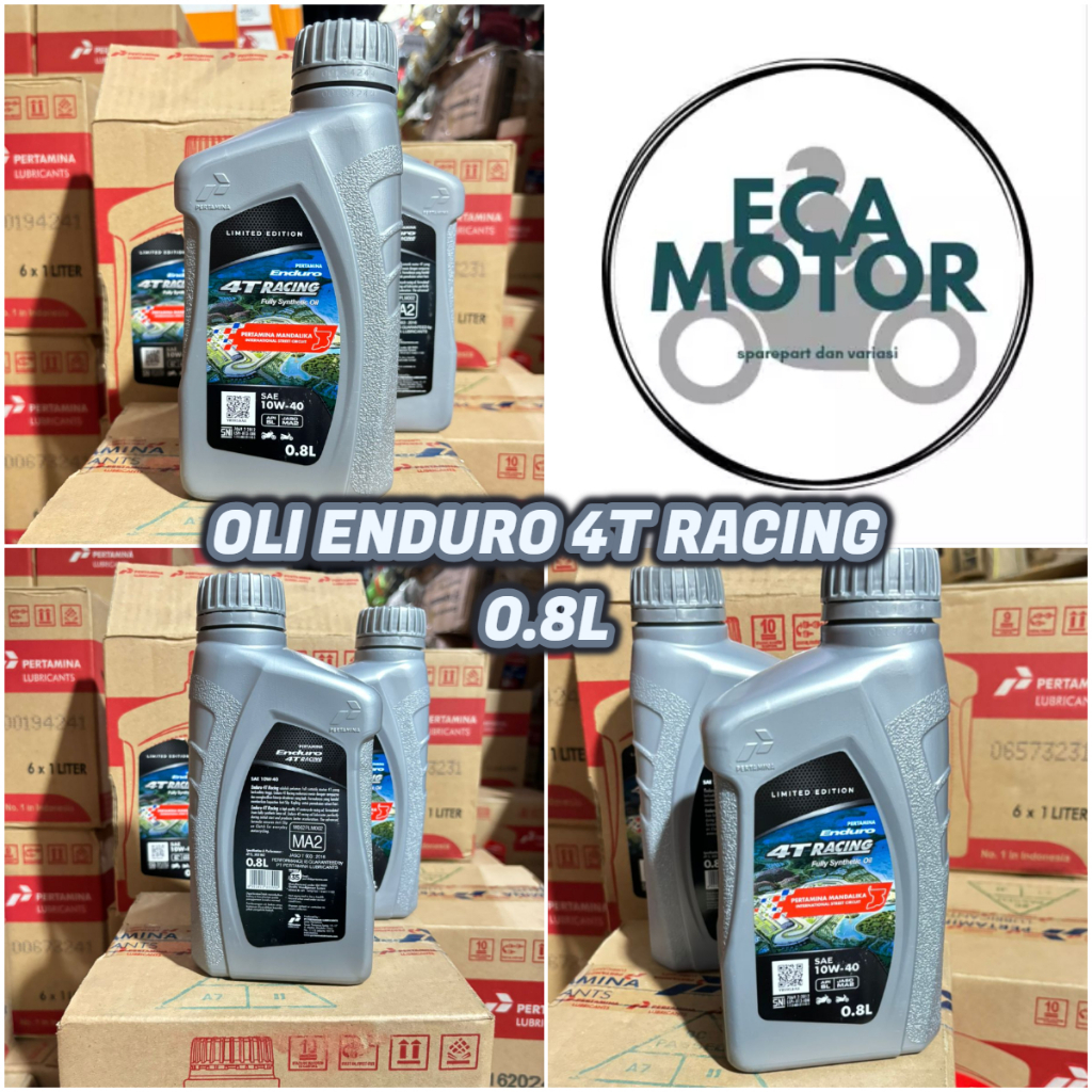 OLI ENDURO 4T RACING FULL SYNTETIC ISI 0.8L DAN 1L || OLI MESIN ENDURO 4T RACING 0.8 LITER DAN 1 LIT