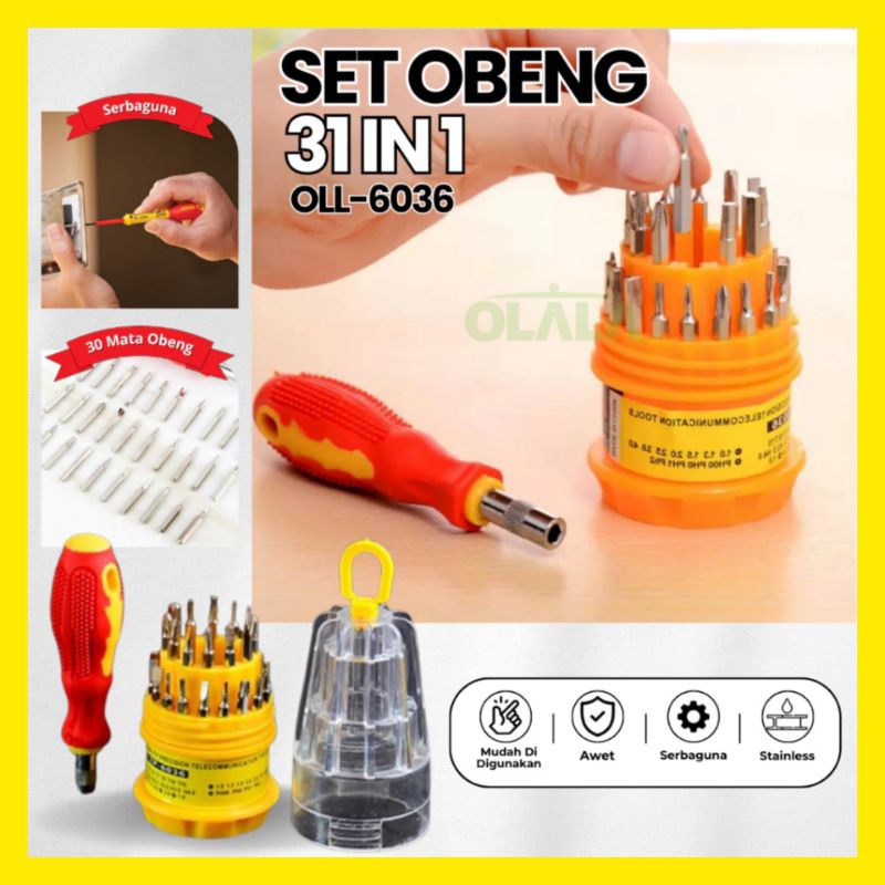 Obeng Set 31 in 1 Multifungsi Magnetic Serbaguna obeng hp full set obeng lengkap 1 set multifungsi o