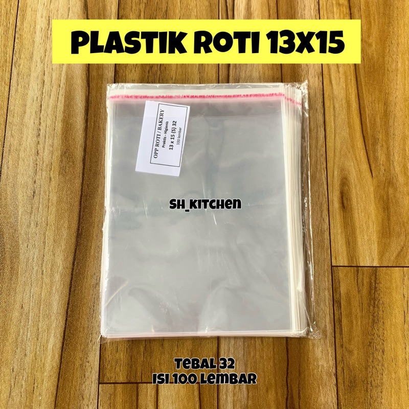 

Plastik Roti 13x15 isi 100 lembar OPP dengan lem perekat