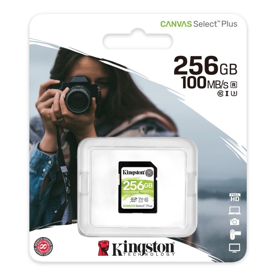 Kingston Canvas Select Plus SD Card 256GB SDS2/256G 256 GB