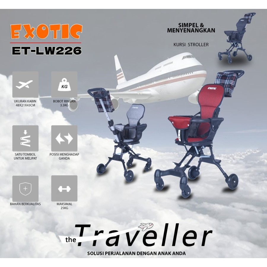 Makassar  Magic Stroller Exotic LW 226 / Kereta Dorong Duduk Anak EXOTIC PASIFIC LW-226