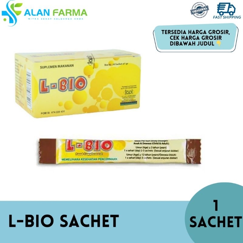 L Bio Saset 1 Sachet | L-Bio Sachet | Suplemen Pencernaan Bayi Anak Dewasa