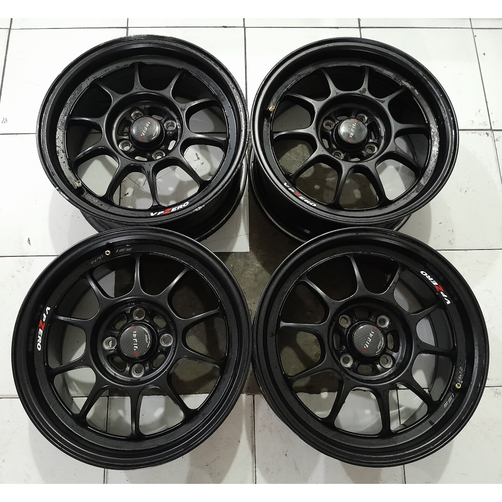 VELG MOBIL SECOND VP ZERO RING 15 LEBAR 7 PCD 4X100 SIGRA BRIO AYLA