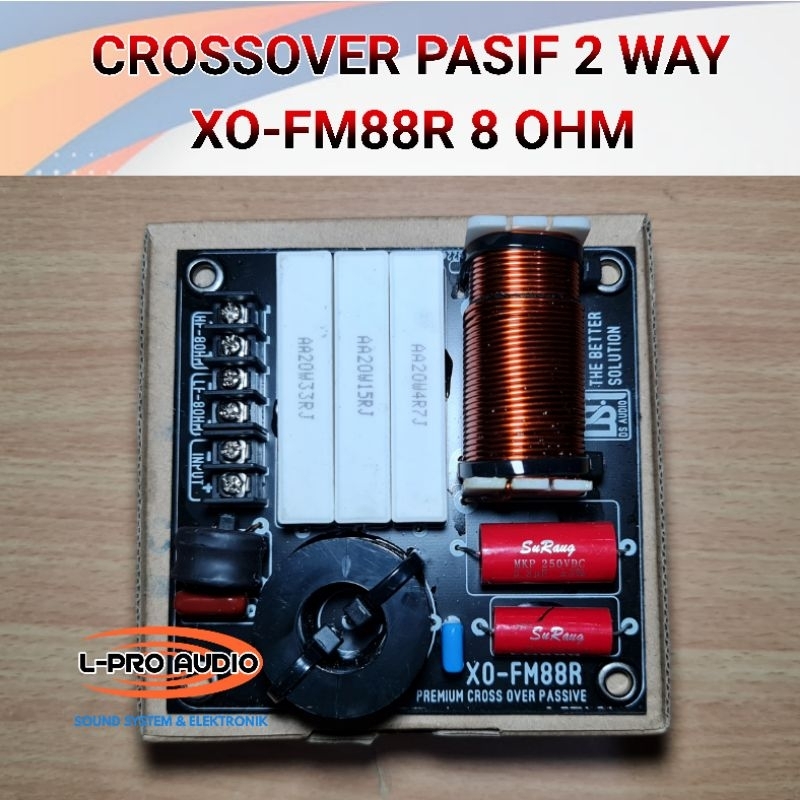 Crossover pasif 2 way XO-FM88R 8 OHM FM88 cross pasif mid high