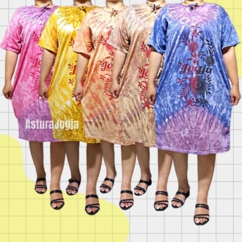Daster Kaos Batik Jogja Jumbo dan Standart || Baju Tidur Wanita Oleh oleh Jogja Malioboro