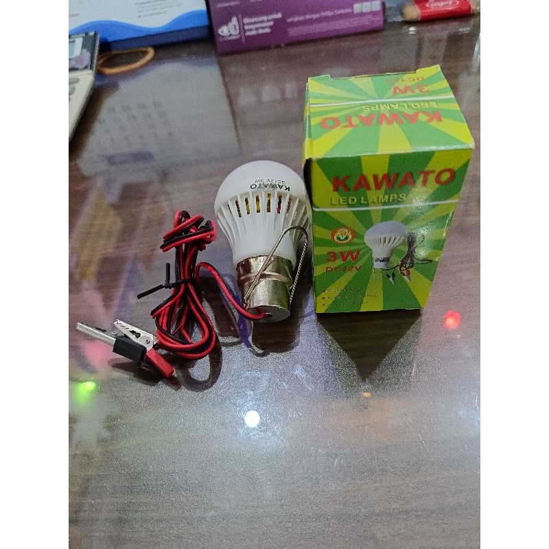 LED Aki Kawato Arus DC 12V 3 Watt