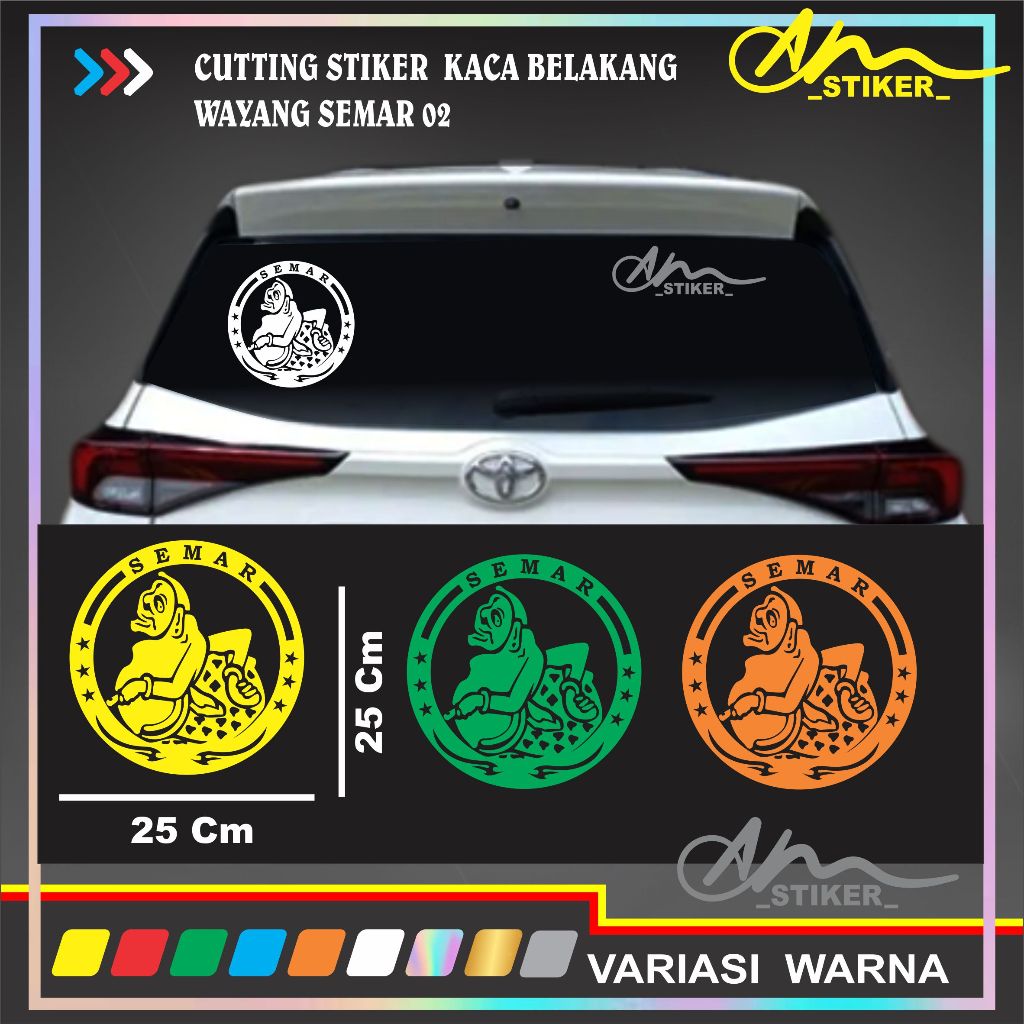 CUTTING STIKER KACA MOBIL BELAKANG Terlaris WAYANG SEMAR 02