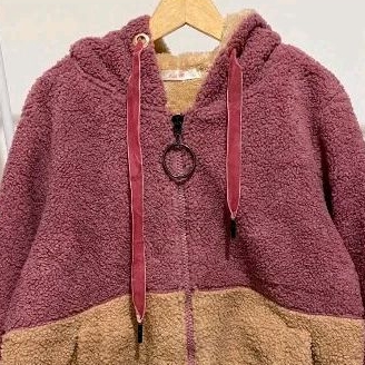 JAKET WANITA FUZZY JAKET BLOUSE BAJU JAKET FUR