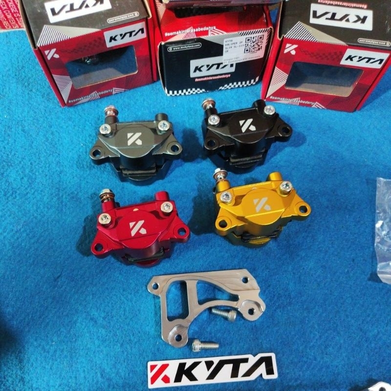kaliper ktc kytaco 2P slim promo buat matic Honda +breket 260 ke vario150/beat fi/Scoopy fi /deluxe/