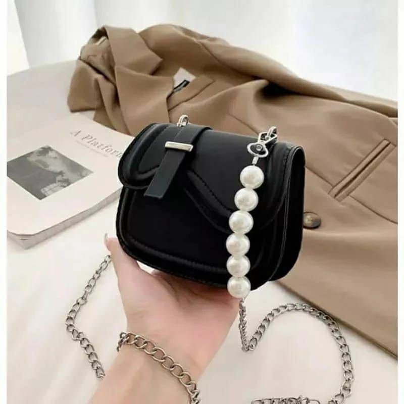 TAS SLEMPANG MINI JASMINE/TAS TALI RANTAI MUTIARA TERLARIS/TAS WANITA KEKINIAN