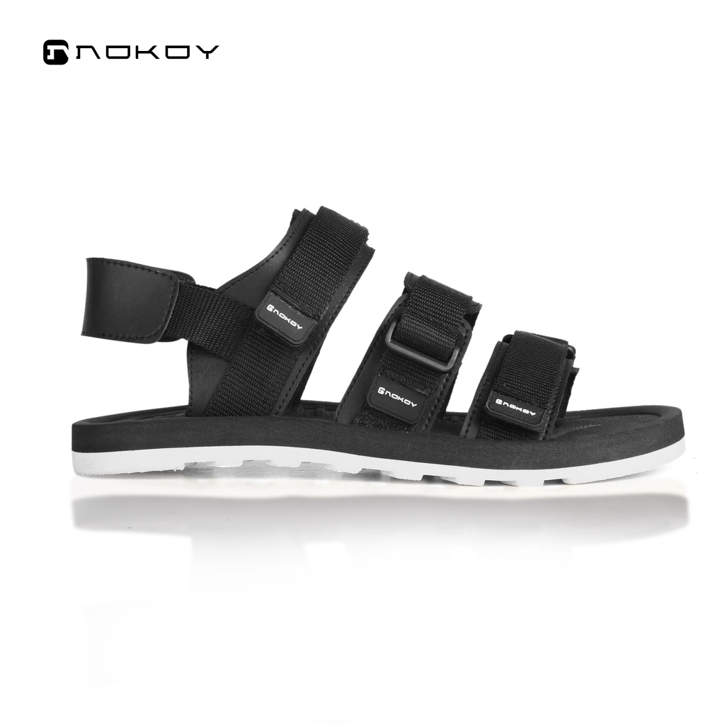 NOKOY - Sandal Gunung Traveling Pria Wanita ( Unisex ) - Ximplee Black And White - Sepatu Jalan-Jala