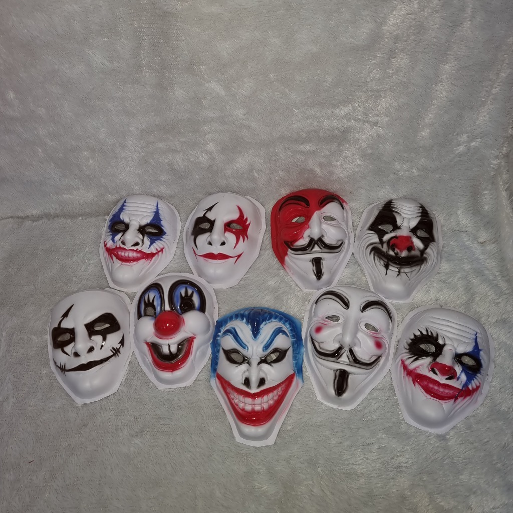 topeng joker karnaval/Topeng anonymous / Topeng Halloween / Topeng Joker / Topeng Hacker Heker