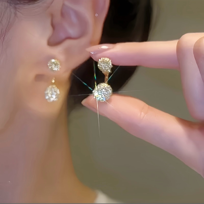 (Bebas beli 2 dapat bonus) H-Girl888 A78 COD Anting juntai titanium original wanita Korea anti karat