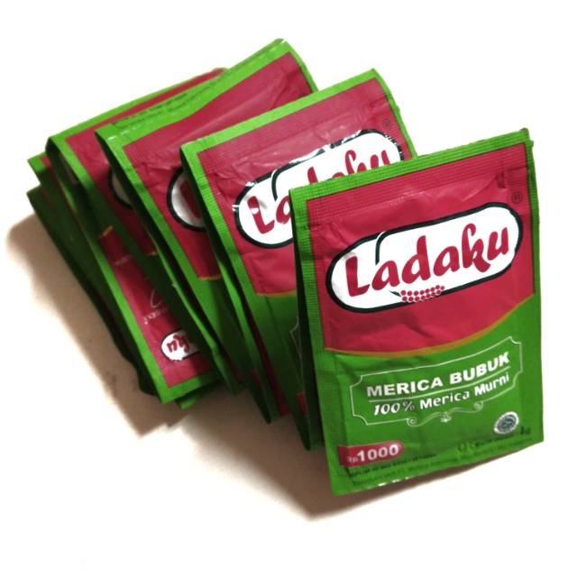 

Ladaku Merica Bubuk Renceng 12 sachet x 3 gram /Ladaku Merica Murni Renteng