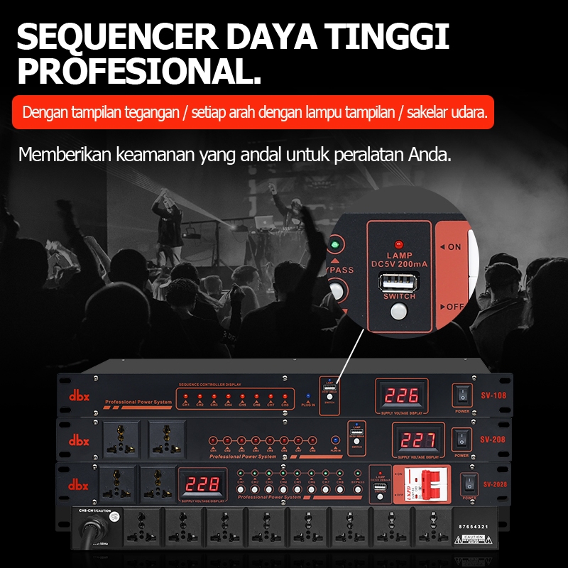 NEW  power sequencer dbx,power distributor,power squenser,power dbx SV-108 Effective protection