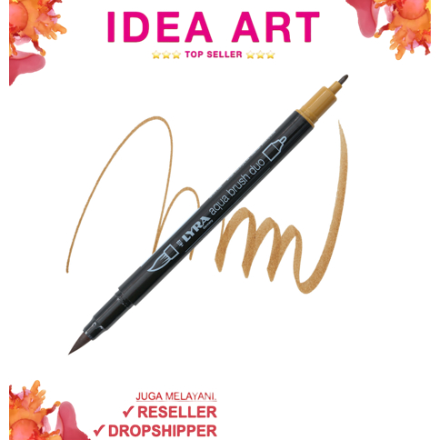 

Spidol Marker Dual Brush Pen Lyra Germany Aqua Brush Duo Permanent Brown Ocher 6520082 - Satuan