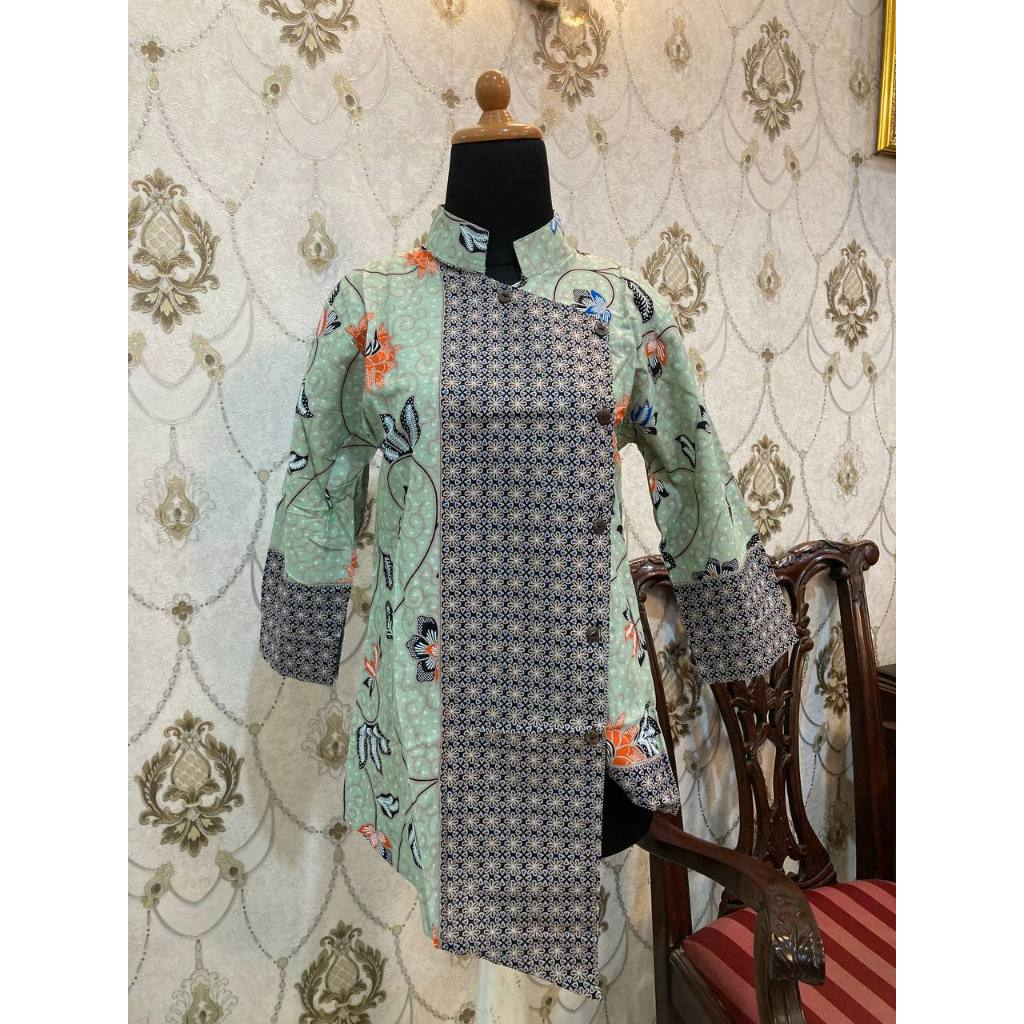 Blus Batik Kerja Kombinasi | Blus Kerja Batik | Blus Kerja Wanita