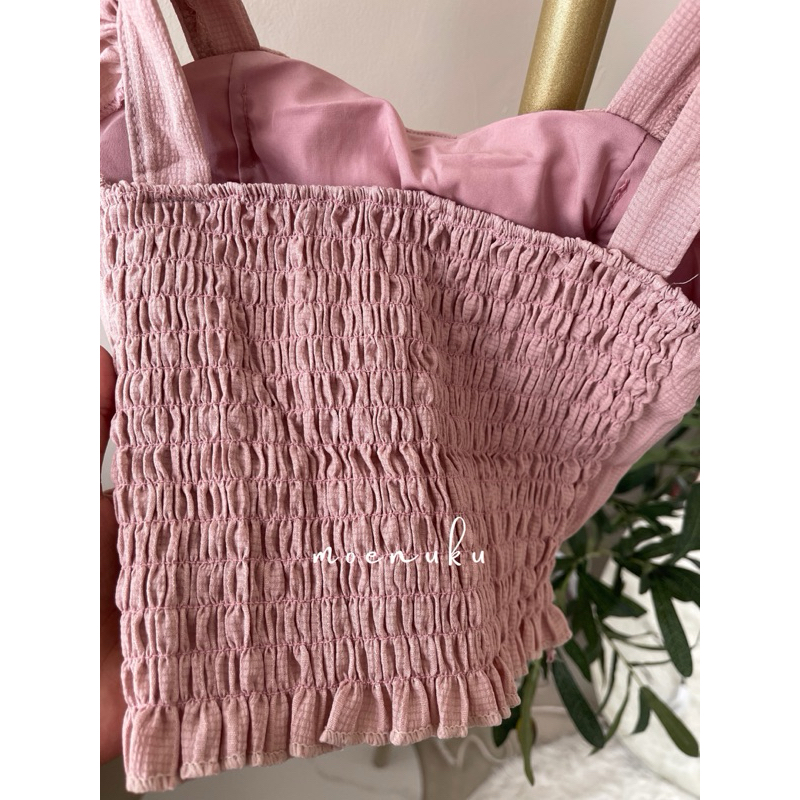 Slim Only  Tanktop Simpul Pita Tanktop Crop Top Tanktop Seksi Tanktop Wanita Tbk