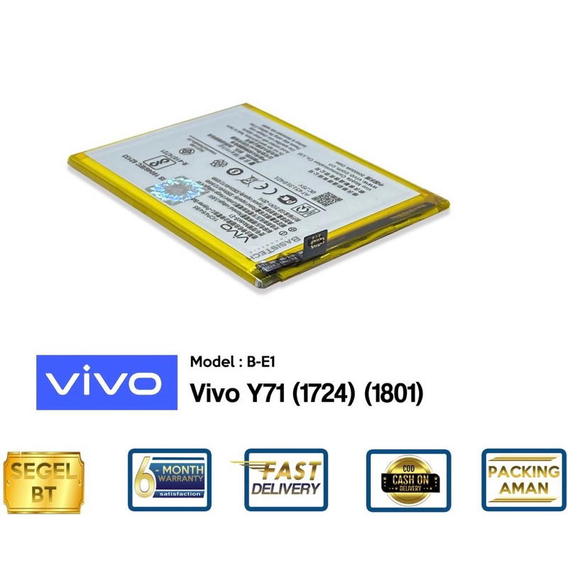 BATERAI VIVO B-E1 VIVO Y71 | Battery Batu Batre Vivo Y71 (1724) (1801)
