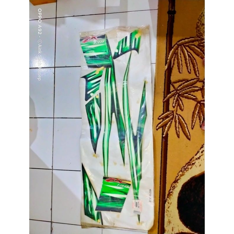 stripping striping stiker list full body kawasaki zx130 zx 130 hijau original