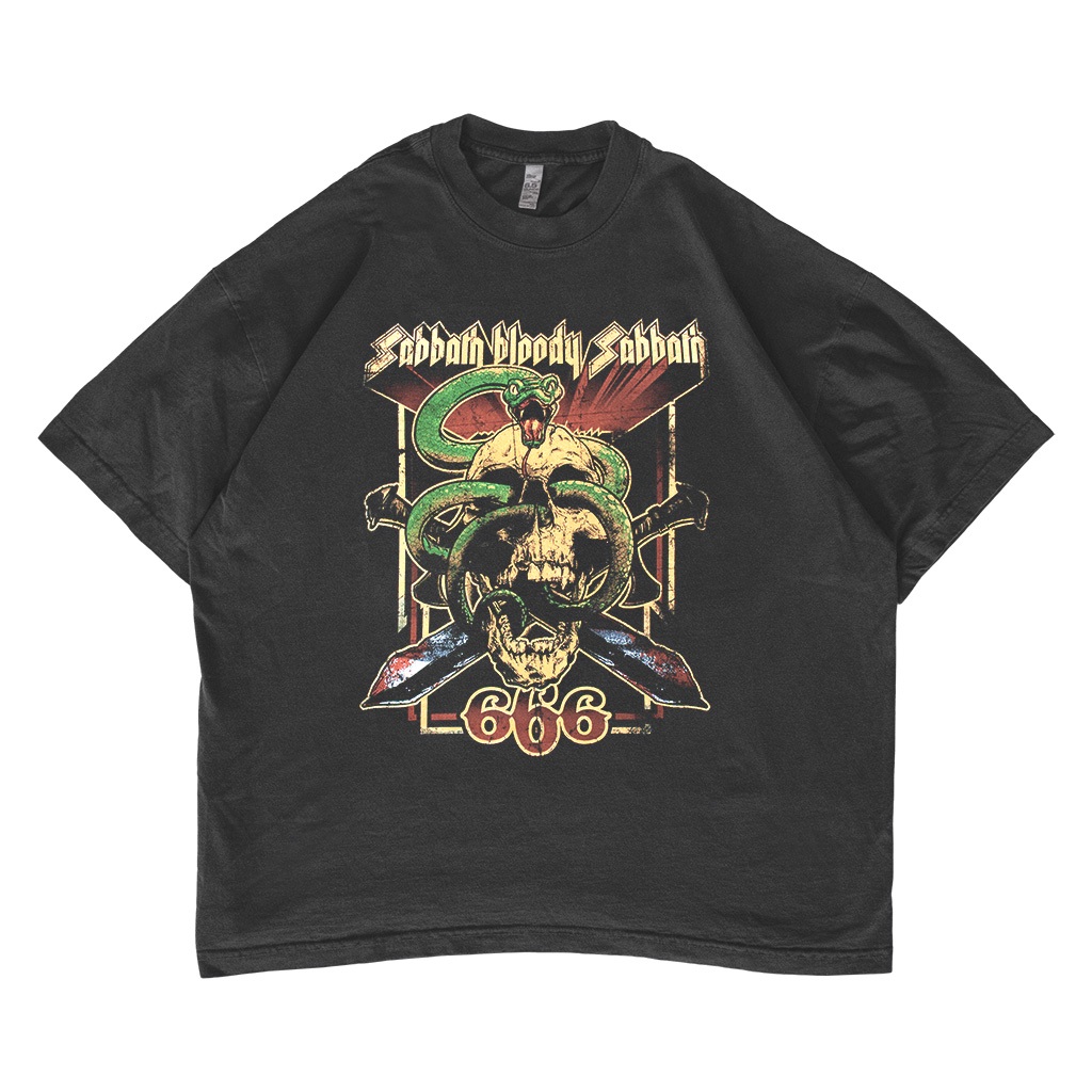 Kaos Band Metal BLACK SABBATH 666 - Baju Band - Oversized T-shirt