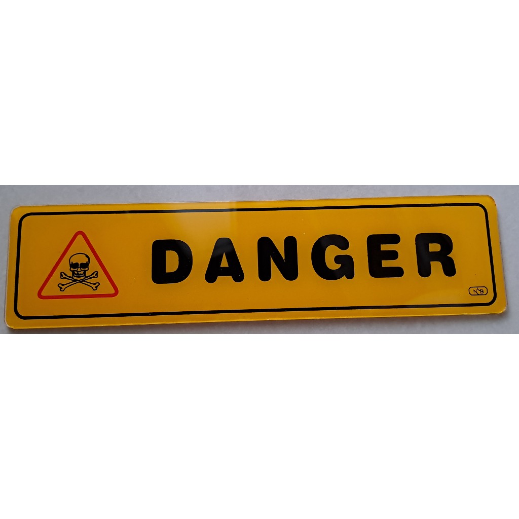 

Sign Label Acrylic/Label Akrilik Kecil - Danger (Kuning) 5x20cm