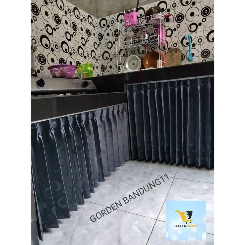 Gorden meja kompor/Gorden kolong dapur
