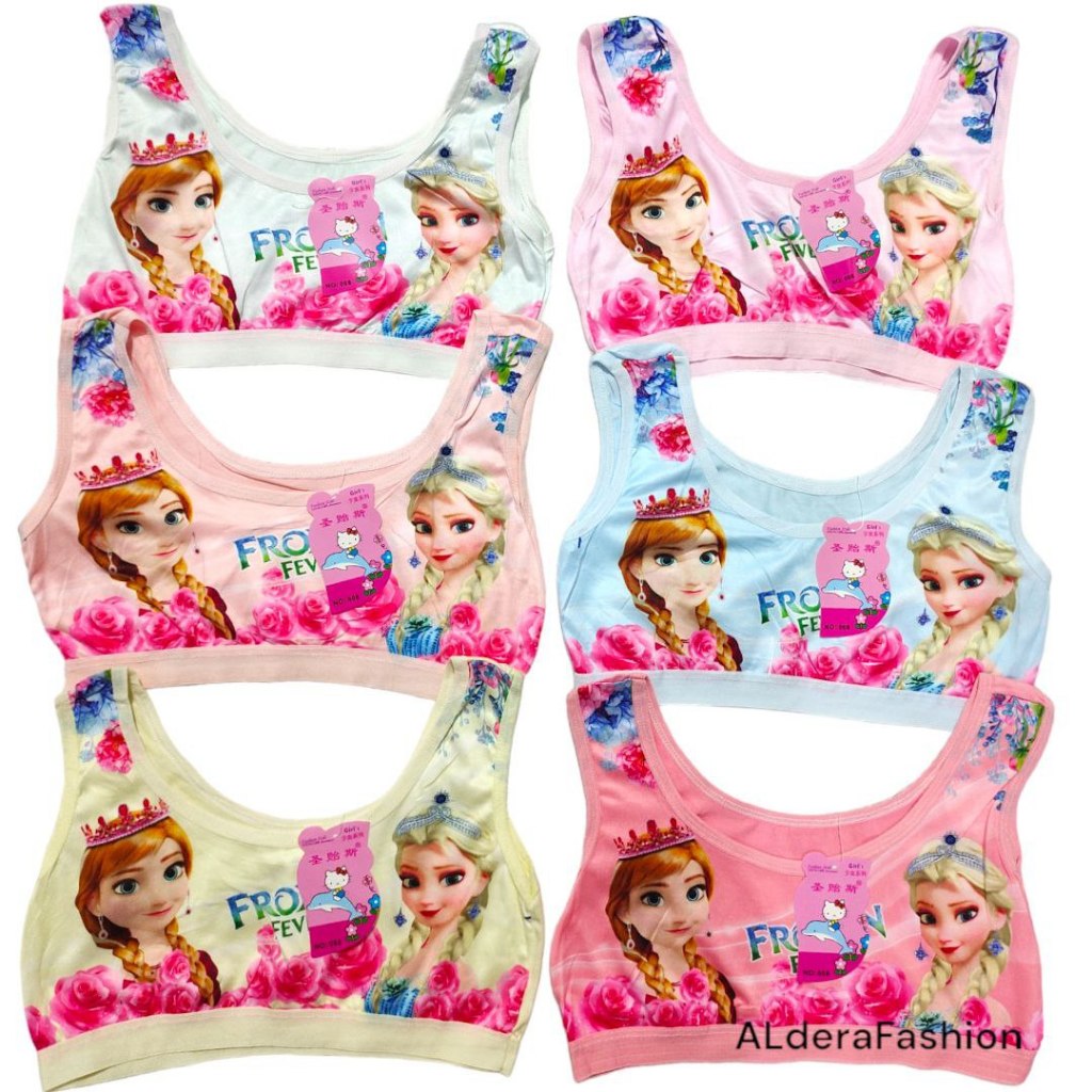 (3 PCS) Miniset Pelajar Bra BH Anak Pelajar Remaja ABG SD SMP Full Print Warna
