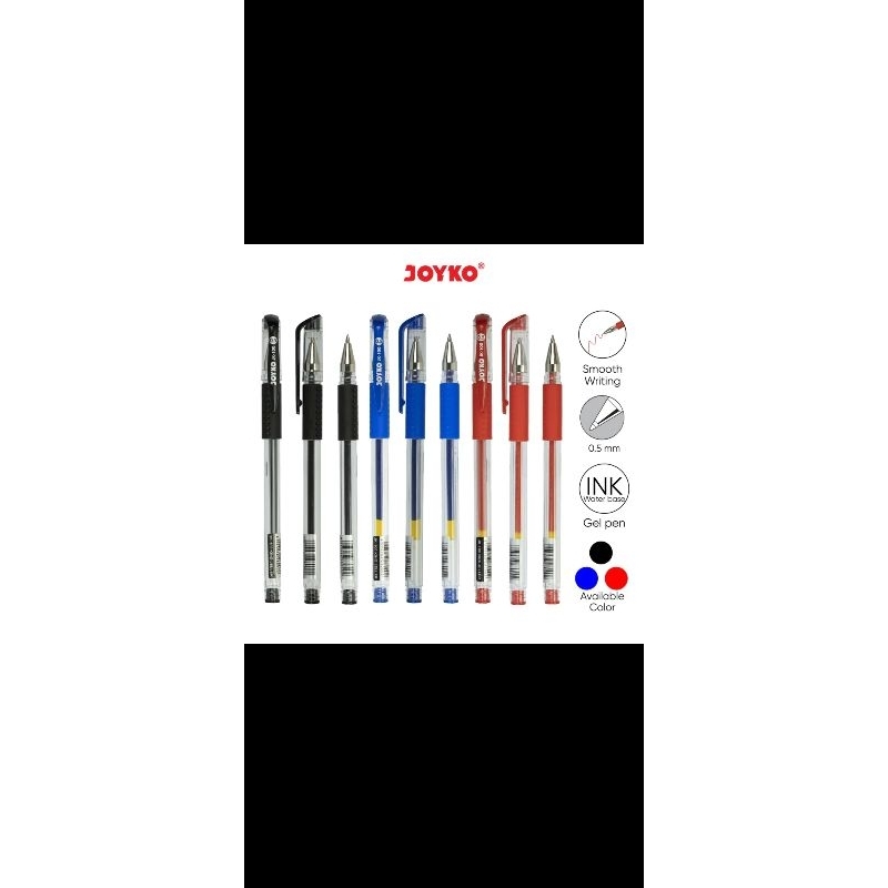 

Pulpen GEL JOYKO JK-100 (Tahan Air)-0,5mm