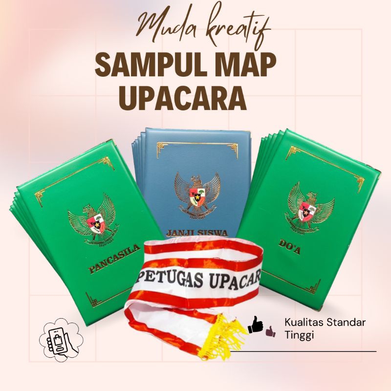 

Paket 6pcs map upacara + 10pcs selendang
