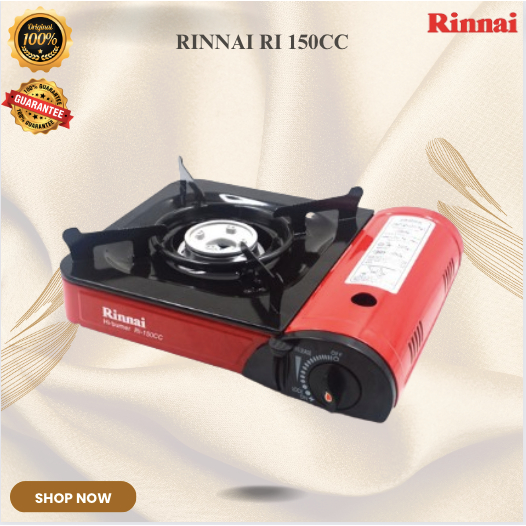 RINNAI KOMPOR GAS 1 TUNGKU RI 150CC/RI150CC/RI150 CC/RI-150CC/RI-150CC/ORIGINAL RINNAI/GARANSI RESMI