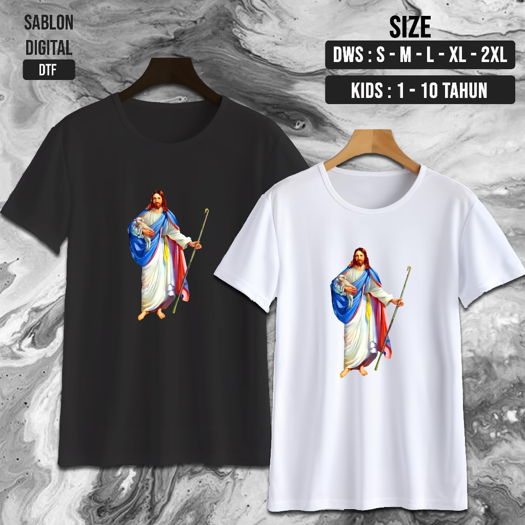 NW0352 Kaos JESUS DOMBA / TSHIRT ROHANI / kaos ROHANI JESUS DOMBA / Baju Kaos Oblong / Baju Anak / K
