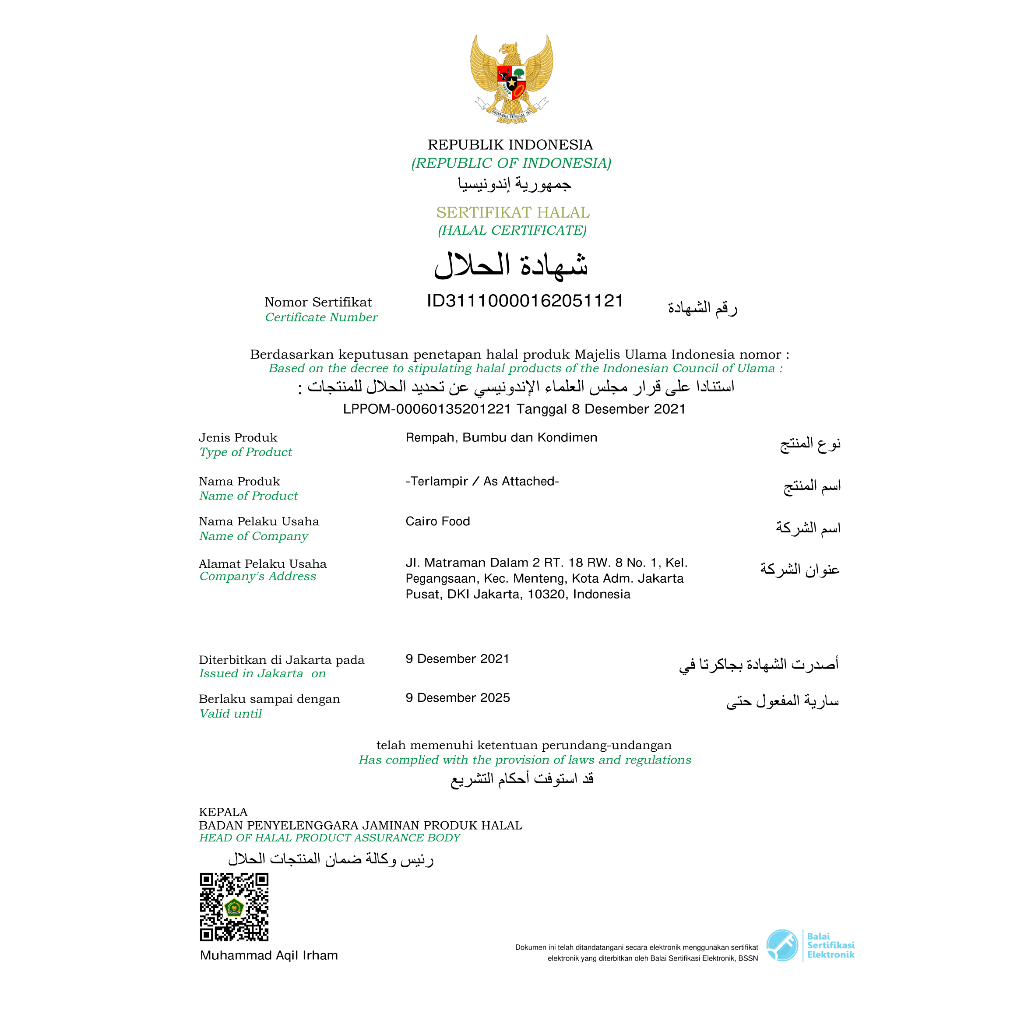 

Bumbu Ayam Betutu Sehat Tanpa MSG, 100% Rempah MurniCairoFood - 100 gram