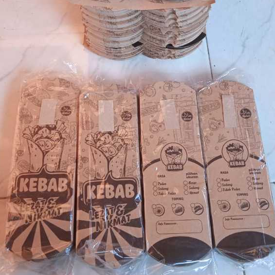 

400 Lembar pembungkus kebab / Wadah kebab / Kemasan kebab / Box kebab