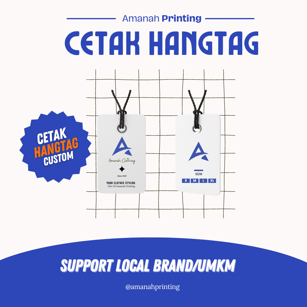 

Label Hangtag Baju / Hang Tag Baju / Hang Tag Custom / Hang Tag Premium /Support Brand Local